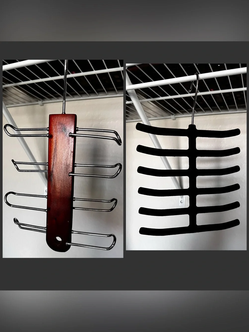 Closet Organizer Hanger Lot | Velvet Cascading & Wood Rotating Multi Hook